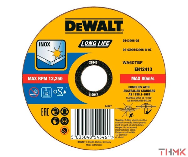 Диск отрезной 115x1,6х22,2 мм EXTREME DeWalt